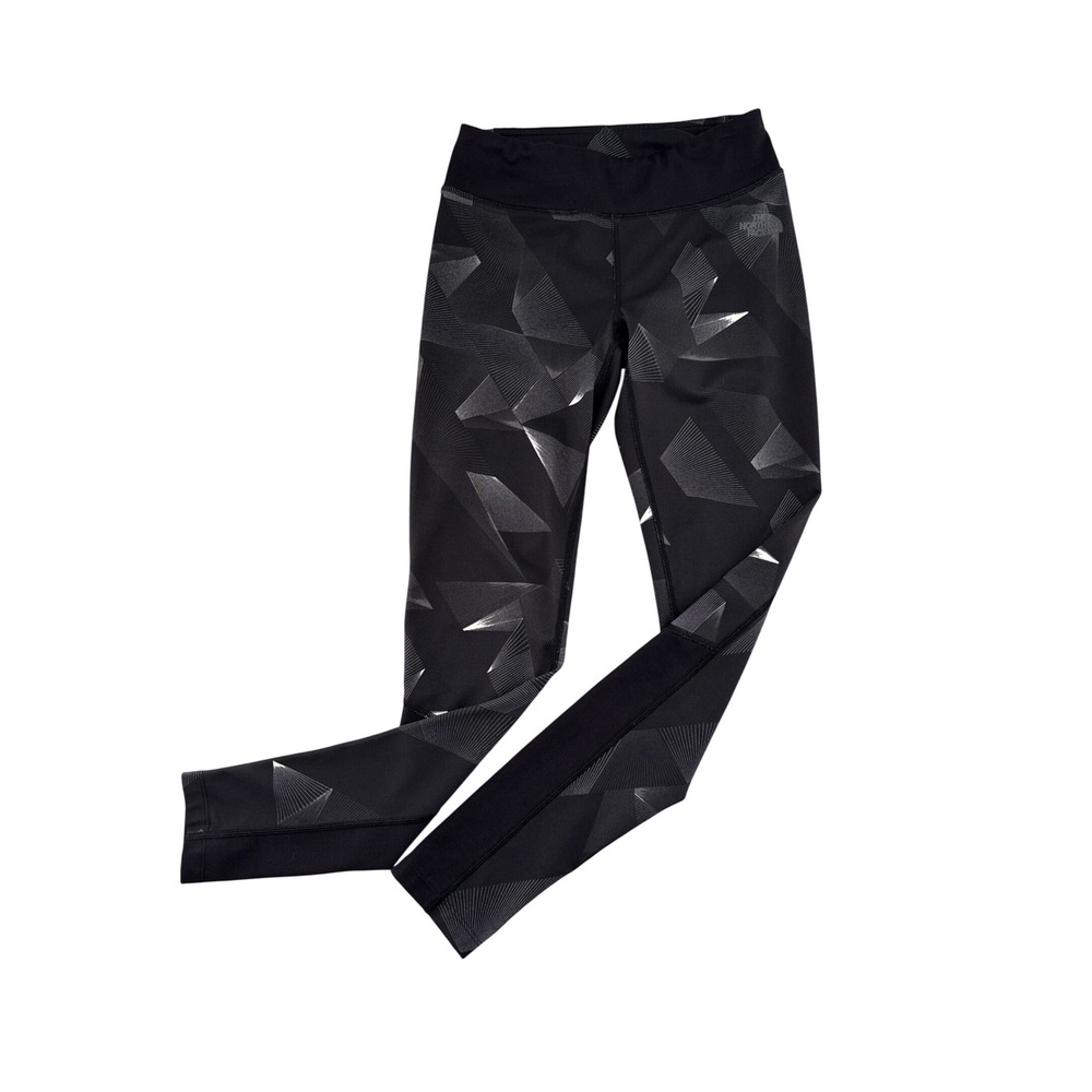 The North Face FlashDry Black White Geometric Prism Athletic Leggings Womens S